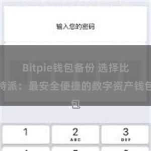 Bitpie钱包备份 选择比特派：最安全便捷的数字资产钱包