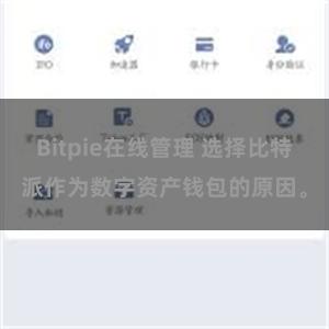 Bitpie在线管理 选择比特派作为数字资产钱包的原因。