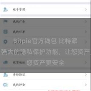 Bitpie官方钱包 比特派钱包：强大的隐私保护功能，让您资产更安全