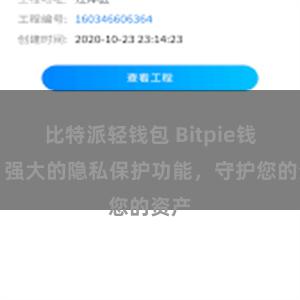 比特派轻钱包 Bitpie钱包：强大的隐私保护功能，守护您的资产