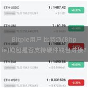 Bitpie用户 比特派(Bitpie)钱包是否支持硬件钱包对接？