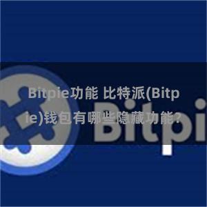 Bitpie功能 比特派(Bitpie)钱包有哪些隐藏功能？