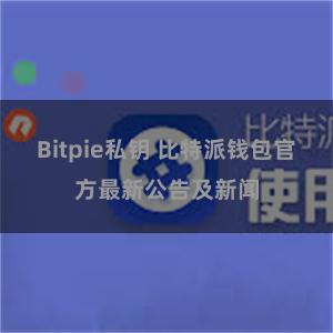 Bitpie私钥 比特派钱包官方最新公告及新闻