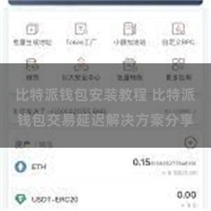 比特派钱包安装教程 比特派钱包交易延迟解决方案分享