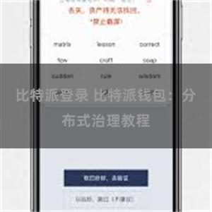 比特派登录 比特派钱包：分布式治理教程
