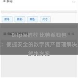 Bitpie推荐 比特派钱包直连：便捷安全的数字资产管理解决方案