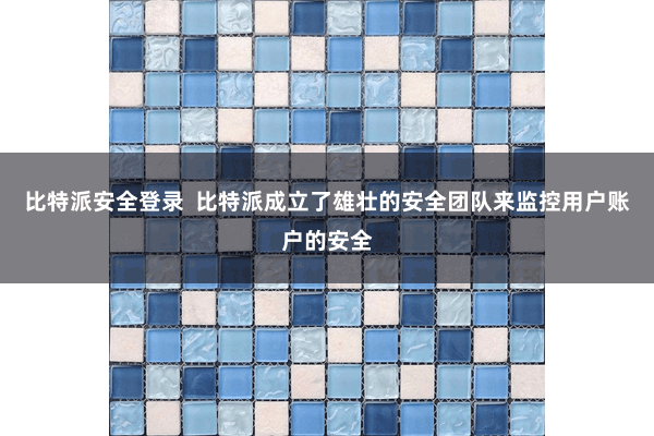 比特派安全登录  比特派成立了雄壮的安全团队来监控用户账户的安全